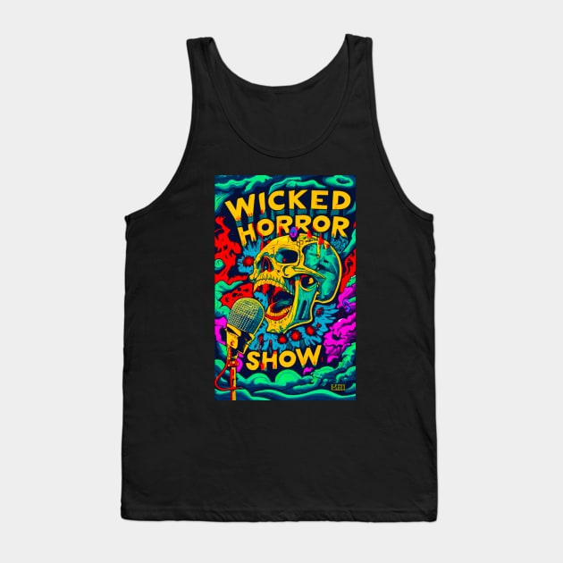 Wicked Horror Show Screaming Skull Tank Top by aknuckle